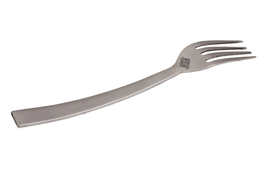 Steel new curve hammer fork cutlery set angle view — Indian Art Villa