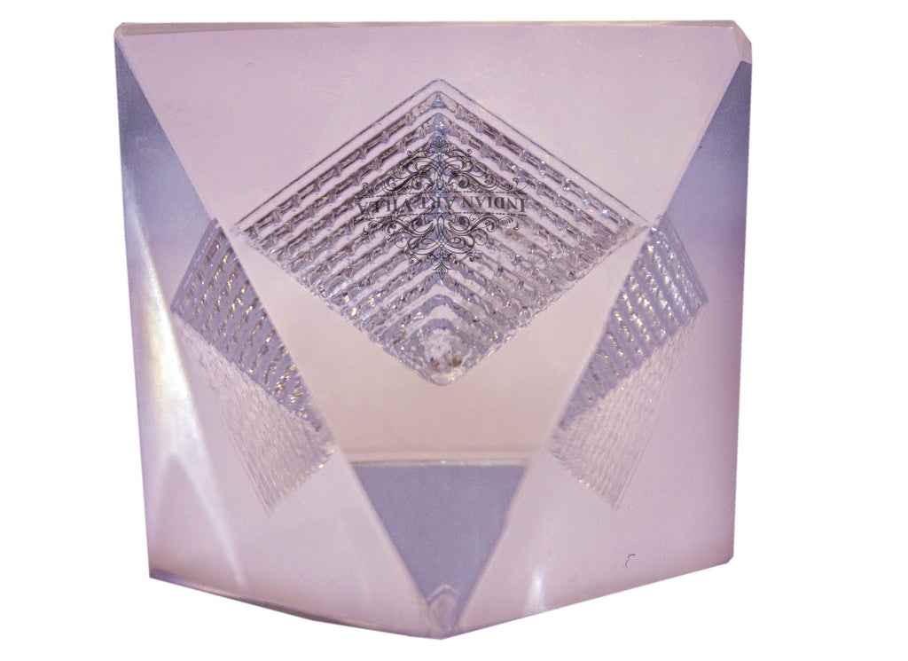 Indian Art Villa Crystal Vastu Pyramid for Positive Energy