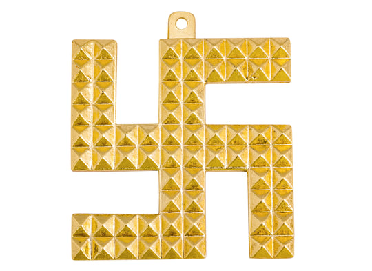 Pyramid Design Brass Swastik, Wall Hanging 