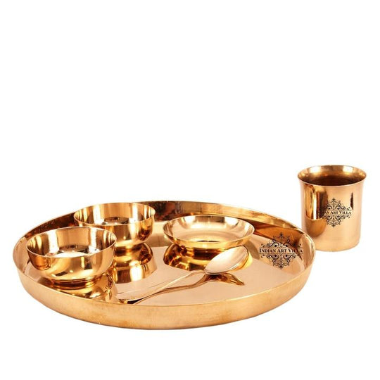 Let your friends and family have their meal in unique and ethnic looking Dinnerware. With this dinner set, your Indian style dining experience goes several notches up.