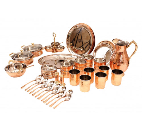 Copper Tableware- Steel Copper Dinner set